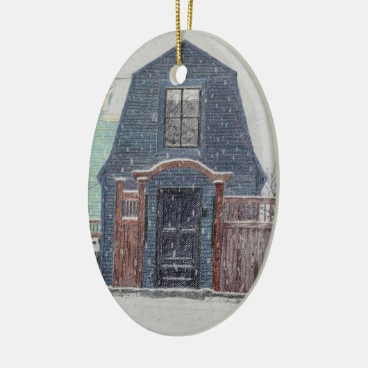 Snowy Day Keramik Ornament (Links)