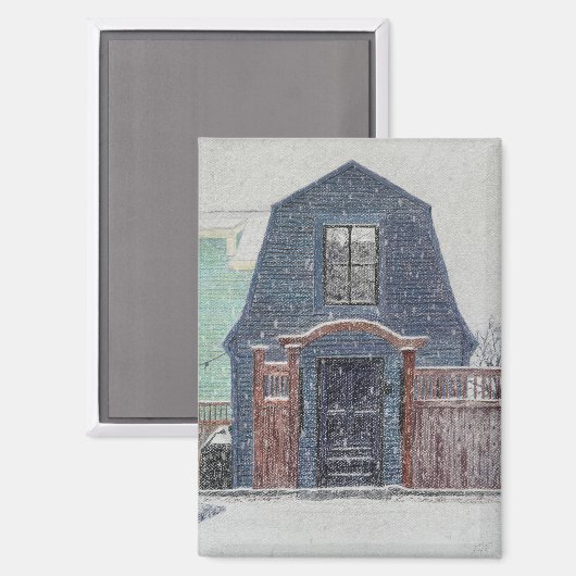 Snowy Day Magnet (Vorderseite/Rückseite)