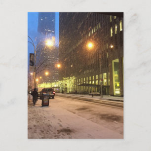 Snowy Day New York City NYC Manhattan Winter Snow Postkarte