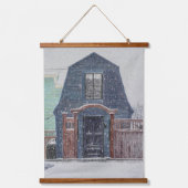 Snowy Day Wandteppich Mit Holzrahmen (Vorderseite)