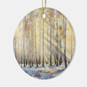 Snowy Deer Birch Ornament (Links)