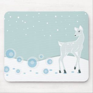 Snowy Deer Mousepad