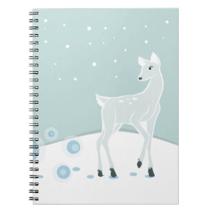 Snowy Deer Notizblock