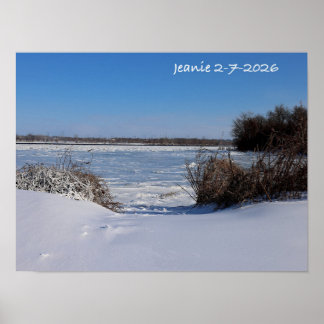 Snowy Delaware River Poster