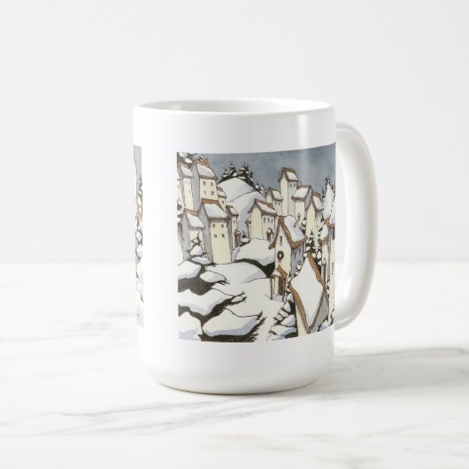 Snowy-Dorf-WeihnachtsTasse Kaffeetasse (VorderseiteRechts)