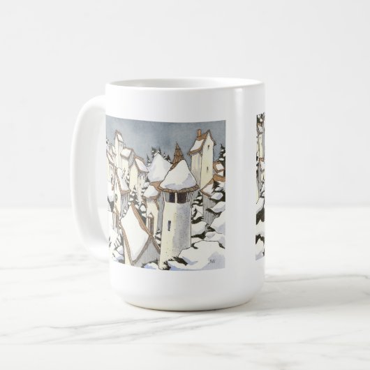 Snowy-Dorf-WeihnachtsTasse Kaffeetasse (Vorderseite Links)
