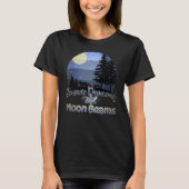 Snowy Dreams und Mondbalken Retro Sunset T-Shirt (Vorderseite)