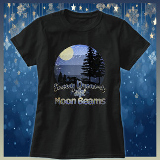 Snowy Dreams und Mondbalken Retro Sunset T-Shirt