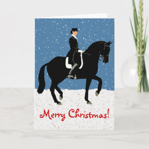 Snowy Dressage Pferd Weihnachten