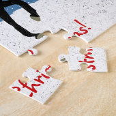 Snowy Dressage Pferd Weihnachten Puzzle (Seite)