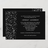 Snowy Edge Bar oder Bat Mitzvah Einladung (Vorne/Hinten)