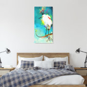 "Snowy Egret" 16" x 32" Leinwanddruck (Insitu (Schlafzimmer))