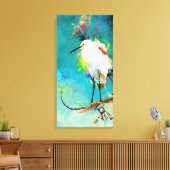 "Snowy Egret" 16" x 32" Leinwanddruck (Insitu (Wohnzimmer))