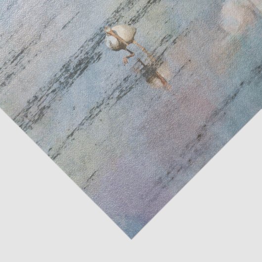 Snowy Egret Aquarellpapier Seidenpapier (Ausschnitt)