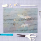 Snowy Egret Aquarellpapier Seidenpapier (Handwerk)