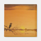 Snowy Egret bei Dusk Magnet (Vorne)