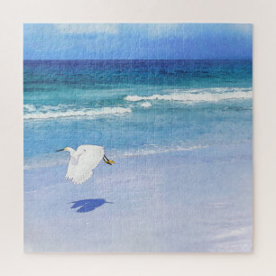 Snowy Egret Coastal Puzzle