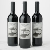 Snowy-egret-Fischerei Weinetikett (Flaschen)