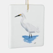 Snowy Egret Keramikornament (Rechts)