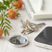 Snowy Egret mit Baby Schlüsselanhänger (Seite)