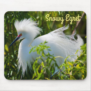 Snowy Egret Mousepad