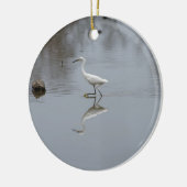 "Snowy Egret on the Hunt" Keramik Ornament (Links)