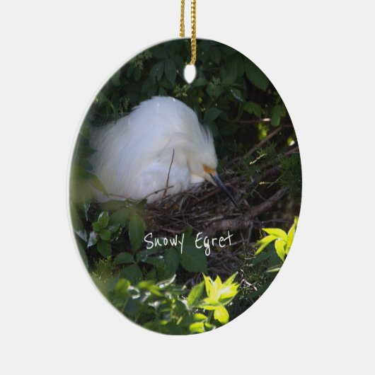 Snowy Egret Ornament (Rechts)