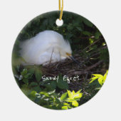 Snowy Egret Ornament (Vorne)