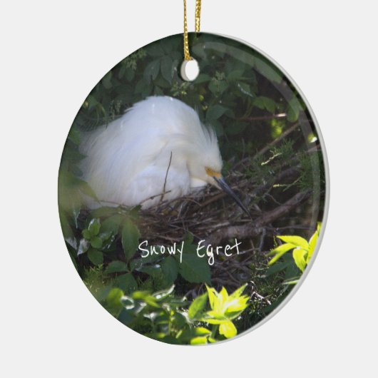 Snowy Egret Ornament (Links)
