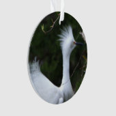 Snowy Egret Ornament (Vorderseite)