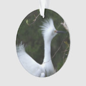 Snowy Egret Ornament (Vorderseite)
