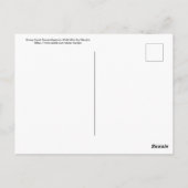 Snowy Egret rasierte gegen einen kalten Wind Postkarte (Rückseite)