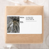 Snowy Egret Shipping Label (Insitu)