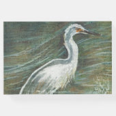 Snowy Egret Shorebird Beach House Gästebuch (Rückseite)