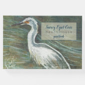 Snowy Egret Shorebird Beach House Gästebuch (Vorderseite)