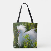 Snowy Egret Tasche (Rückseite)