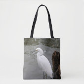 Snowy Egret Tasche (Vorderseite)