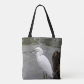 Snowy Egret Tasche (Rückseite)