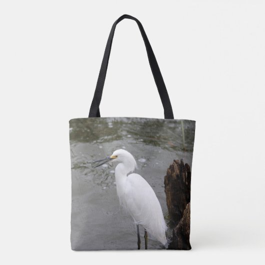 Snowy Egret Tasche (Rückseite)