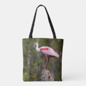 Snowy Egret und Roseate Spoonbill Tote Bag 2 Tasche (Rückseite)
