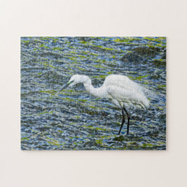 Snowy Egret White Wading Bird Heron Puzzle