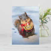 Snowy-Eichhörnchen Einladung (Stehend Vorderseite)