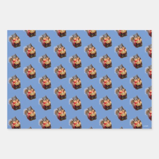 Snowy-Eichhörnchen Geschenkpapier Set (Vorderseite)