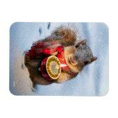 Snowy Eichhörnchen Holocandle Magnet (Horizontal)