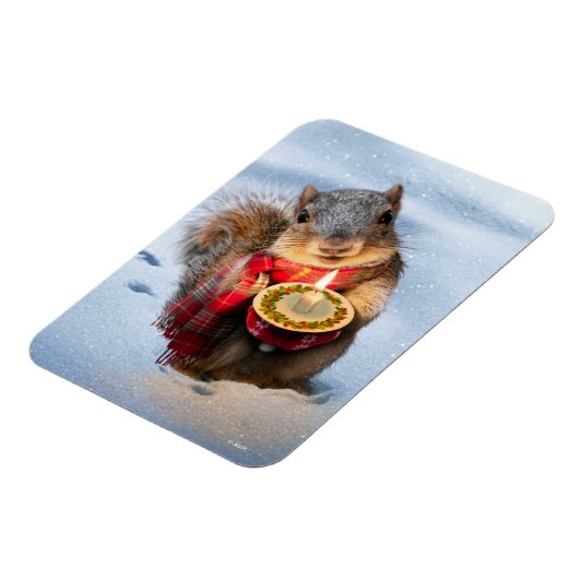 Snowy Eichhörnchen Holocandle Magnet (Linke Seite)