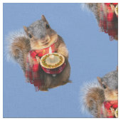 Snowy-Eichhörnchen Stoff (Nahaufnahme)