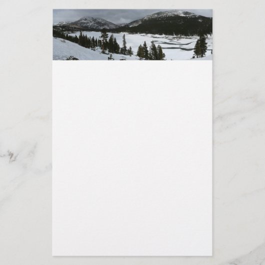 Snowy Ellery Winter Landschaft Briefpapier (Vorderseite)
