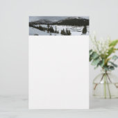 Snowy Ellery Winter Landschaft Briefpapier (Stehend Vorderseite)