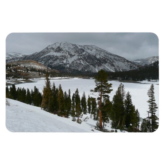 Snowy Ellery Winter Landschaft Magnet (Horizontal)