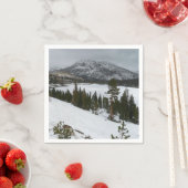 Snowy Ellery Winter Landschaft Serviette (Beispiel)